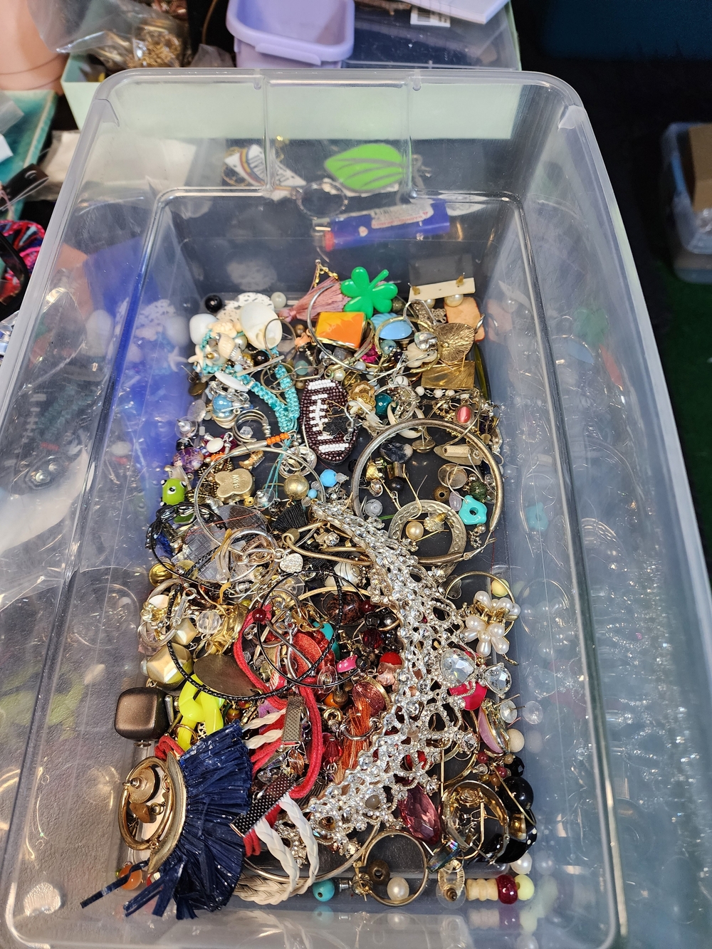 1lb Mixed Jewelry Lot For Crafting Msy Or May Not Have Matches